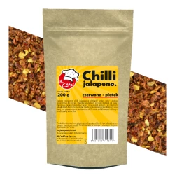 Chilli Jalapeno Red Crushed - Premium Line 200g Doypack