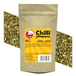 Chilli Jalapeno Green Crushed - Premium Line 200g Doypack