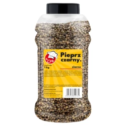 Black Pepper Whole 550G/L - Premium Line 1kg Słoik PET