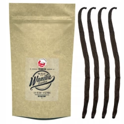 Vanilla Bourbon Pods 14-16 cm Madagascar - Premium Line 4szt Doypack