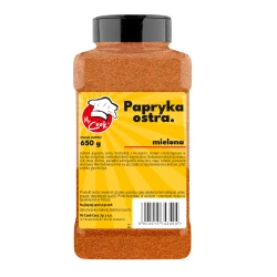 Paprika Ground Hot - Premium Line 650g Słoik PET
