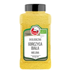 Organic Mustard Seeds White Ground 450g Słoik PET