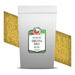 Organic Mustard Seeds White Ground 25kg Worek oryginalny