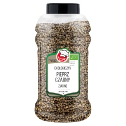 Organic Black Pepper Whole Cleaned 1kg Słoik PET